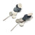 Black and Silver Cluster Earrings-Earrings-Malgosia Kalinska-Pistachios