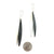 Black and Silver Layered Leaf Earrings-Earrings-Marcin Tyminski-Pistachios