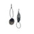Black and White Asymmetric Oval Drops-Earrings-Myung Urso-Pistachios