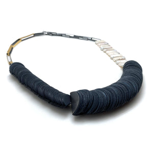 Black and White Pearl Vinyl Necklace-Necklaces-Brooke Marks-Swanson-Pistachios
