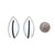 Black/Silver 3D Bow Earring - Round Tubing-Earrings-Ursula Muller-Pistachios