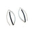 Black/Silver 3D Bow Earring - Round Tubing-Earrings-Ursula Muller-Pistachios