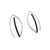 Black/Silver 3D Bow Earring - Round Tubing-Earrings-Ursula Muller-Pistachios