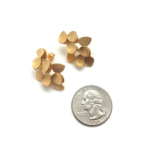 Blossoming Petal Post Earrings - Gold-Earrings-Oliwia Kuczynska-Pistachios