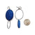 Blue Asymmetric Oval Drops-Earrings-Myung Urso-Pistachios