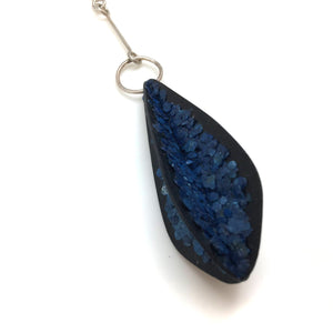 Blue Sliced Mica Necklace-Necklaces-Jessica Armstrong-Pistachios