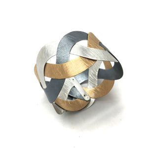 Braided Wave Bracelet - Gold/Silver/Oxi-Bracelets-Kacper Schiffers-Pistachios