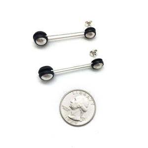 Bubble Barbell Earrings-Earrings-Malgosia Kalinska-Pistachios