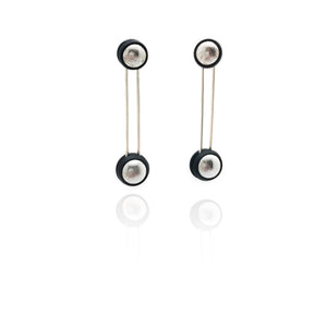 Bubble Barbell Earrings-Earrings-Malgosia Kalinska-Pistachios