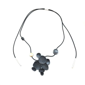 Bubbles Necklace - Gold and Oxidized Silver-Necklaces-Malgosia Kalinska-Pistachios