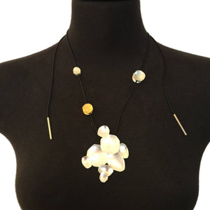 Bubbles Necklace - Gold and Silver-Necklaces-Malgosia Kalinska-Pistachios