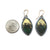 Butterfly Wings and Gold Marquis Earrings-Earrings-Luana Coonen-Pistachios