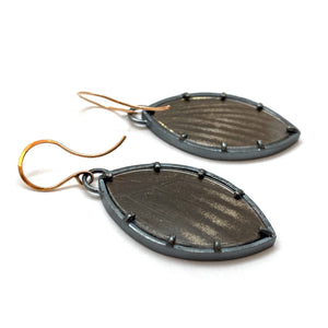 Butterfly Wings and Gold Marquis Earrings-Earrings-Luana Coonen-Pistachios