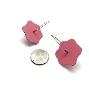 Camellia Flower Patch Earrings - Hot Pink-Earrings-Jess Dare-Pistachios