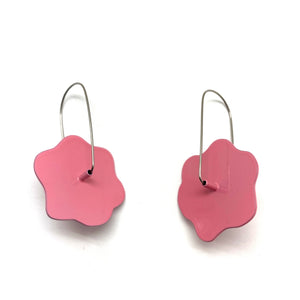 Camellia Flower Patch Earrings - Hot Pink-Earrings-Jess Dare-Pistachios