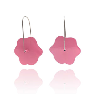 Camellia Flower Patch Earrings - Hot Pink-Earrings-Jess Dare-Pistachios