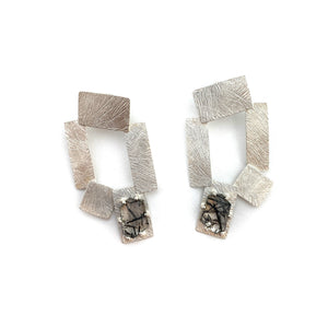 Carved Tab Link Earrings-Earrings-Heather Guidero-Pistachios