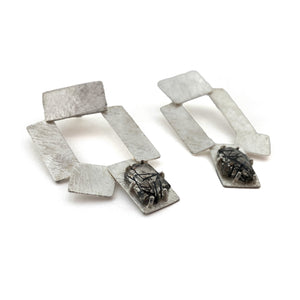 Carved Tab Link Earrings-Earrings-Heather Guidero-Pistachios