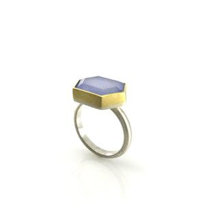 Chalcedony Ring - Large-Rings-Heather Guidero-Pistachios