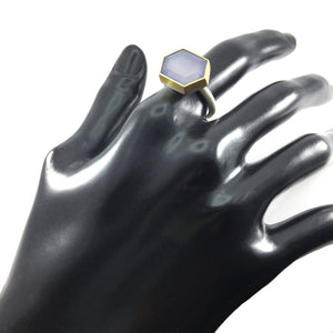 Chalcedony Ring - Large-Rings-Heather Guidero-Pistachios