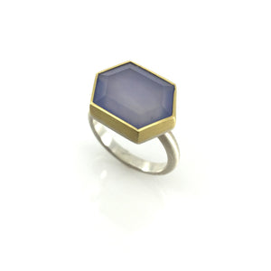 Chalcedony Ring - Large-Rings-Heather Guidero-Pistachios