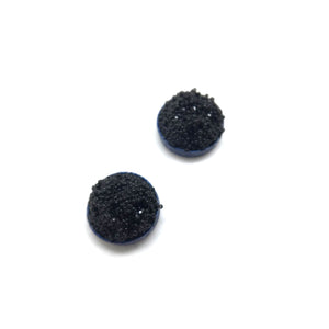 Circle Black Caviar Studs-Earrings-Jessica Armstrong-Pistachios
