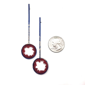 Circle Caviar Drops - Blue and Red-Earrings-Jessica Armstrong-Pistachios