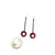 Circle Caviar Drops - Red-Earrings-Jessica Armstrong-Pistachios