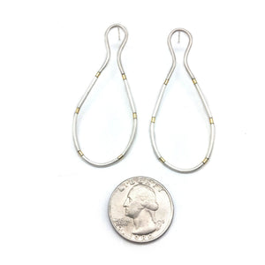 Closed Loop Earrings - Silver/Gold-Earrings-Veronika Majewska-Pistachios