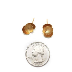 Concave Petal Posts - Gold-Earrings-Malgosia Kalinska-Pistachios