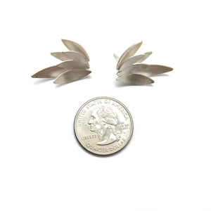 Concave Wing Earrings - Silver-Earrings-Oliwia Kuczynska-Pistachios
