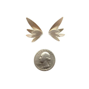 Convex Wing Earrings - Silver-Earrings-Oliwia Kuczynska-Pistachios