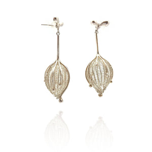 Crocheted Dew Drops - Short-Earrings-Sowon Joo-Pistachios