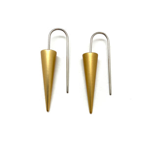 Custom Earrings - Cone Base-Earrings-Reinhard Gremli-Gold-Pistachios