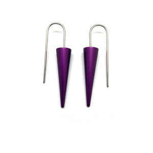 Custom Earrings - Cone Base-Earrings-Reinhard Gremli-Purple-Pistachios