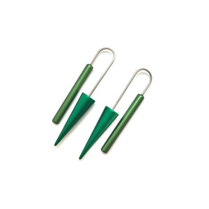 Custom Earrings - Rod Base-Earrings-Reinhard Gremli-Green-Pistachios