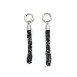 Diamond-Cut Chain Earrings-Earrings-Ewa Jankowska-Pistachios