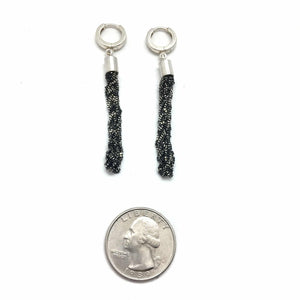 Diamond-Cut Chain Earrings-Earrings-Ewa Jankowska-Pistachios