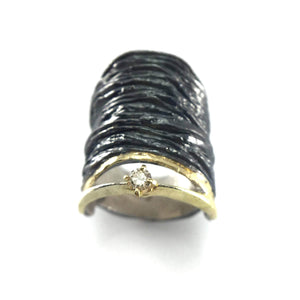 Diamond Shield Ring-Rings-Apostolos-Pistachios