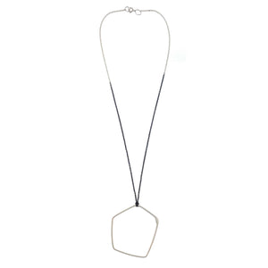 Dipped Open Pebble Necklace - Silver-Necklaces-Gabrielle Desmarais-Pistachios