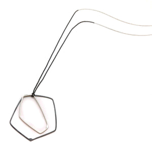 Dipped Pebbles Necklace - Black/Silver-Necklaces-Gabrielle Desmarais-Pistachios