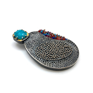 "Dots" Silver Necklace and Brooch-Necklaces-So Young Park-Pistachios