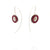 Double Circle Earrings - Silver and Red-Earrings-Mariusz Fatyga-Pistachios