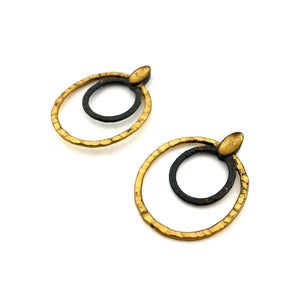 Double Circle Earrings-Earrings-Sowon Joo-Pistachios