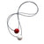Double Circle Reversible Necklace - Red, Silver & Black-Necklaces-Ursula Muller-Pistachios