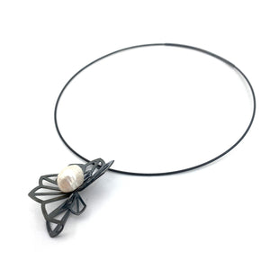 Double Hyacinth Fold Pearl Necklace-Necklaces-Karin Jacobson-Pistachios