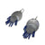 Double Oval Lapis Fringe Earrings-Earrings-Karen Gilbert-Pistachios