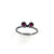 Double Studded Stacking Ring - Stone Options Available-Rings-Emily Rogstad-Lab Grown Ruby Size 6.75-Pistachios