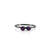 Double Studded Stacking Ring - Stone Options Available-Rings-Emily Rogstad-Lab Grown White Sapphire Size 5.25-Pistachios