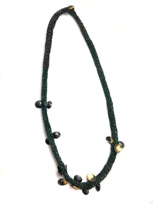 Elements Necklace- Green and Gold-Necklaces-Brooke Marks-Swanson-Pistachios